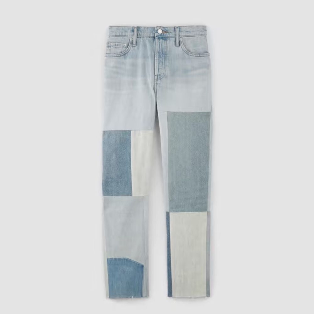 Everlane Patchwork Women Jeans - Light Blue and White